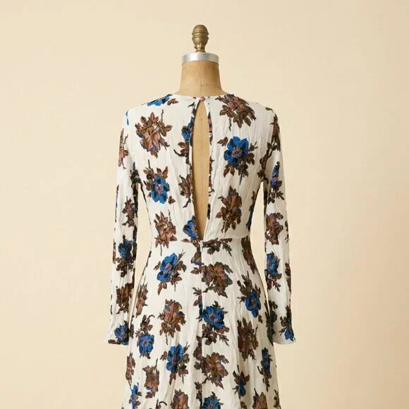 RARE First Kiss Maxi Dress Similar to Free People Floral Midi Dress Small - Picture 7 of 12